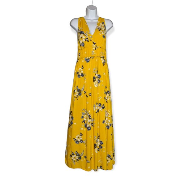 Japna Dresses & Skirts - Japna Yellow a & Blue Maxi Dress Size Small